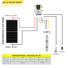 24V 210W Solar Dalgıç pompa