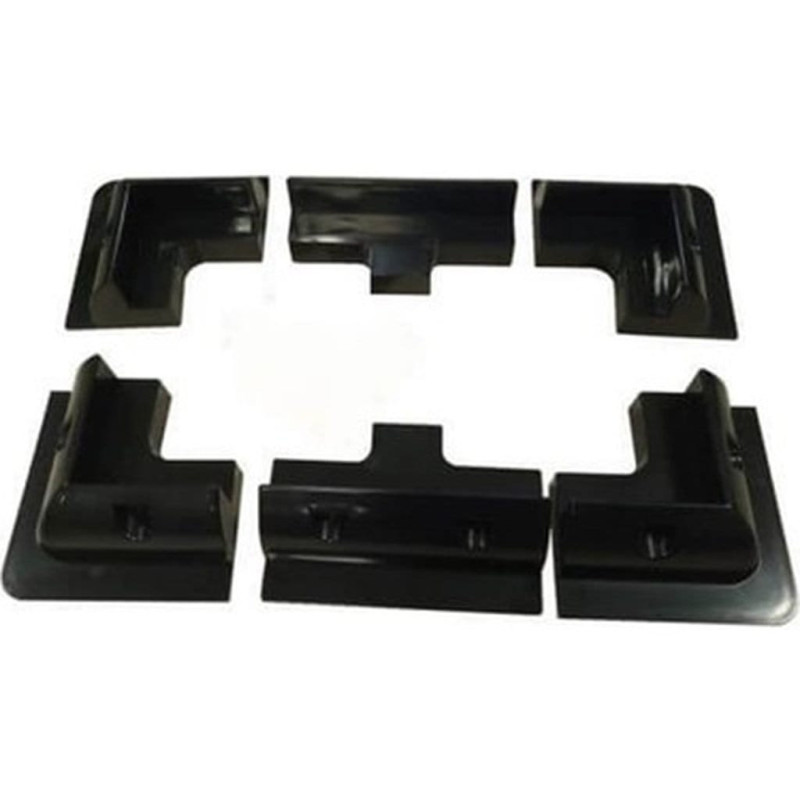 KARAVAN MONTAJ SETİ SİYAH 6'LI SET (4 KÖŞE, 2 YAN)